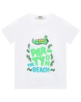 Футболка с принтом "party on the beach" Mousse kids