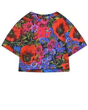 Футболка с принтом "маки" Dolce&amp;Gabbana детская