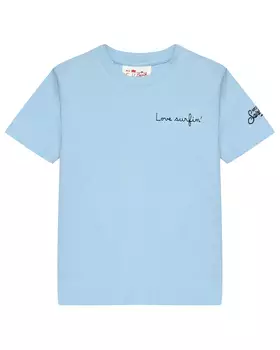 Футболка с принтом "симпсоны", голубая Saint Barth