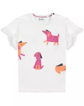 Футболка с принтом "таксы" Sanetta Pure