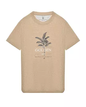Футболка с принтом "The Golden Age" Brunello Cucinelli