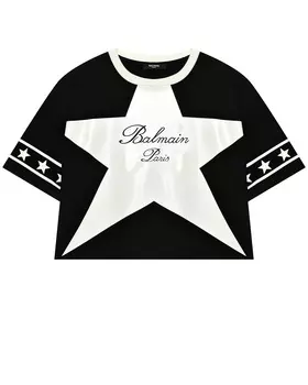 Футболка с принтом "звезда" Balmain