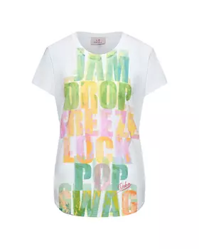 Футболка с разноцветным принтом Deha