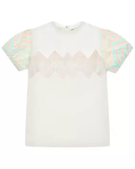 Футболка с розово-голубыми зигзагами Missoni
