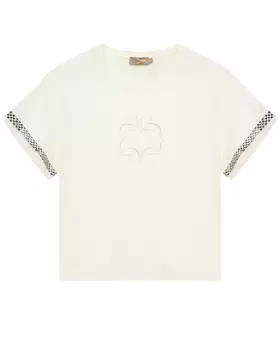 Футболка с вышивкой бисером Elie Saab