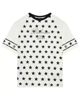 Футболка со сплошным принтом "звезды" Balmain