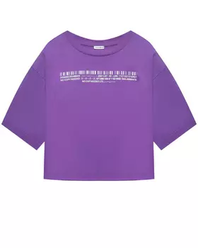 Футболка укороченная с принтом Dolce&Gabbana