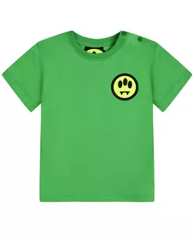 Футболка зеленая, белый лого на спине Barrow