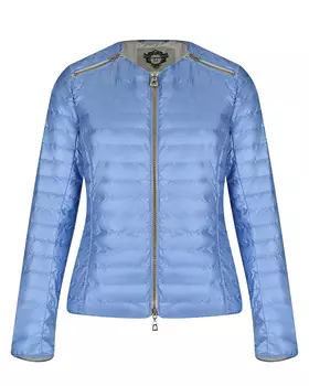 Голубая приталенная куртка Diego M