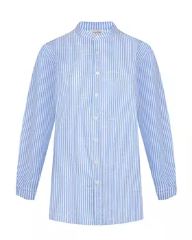 Голубая рубашка в полоску для беременных Cache Coeur
