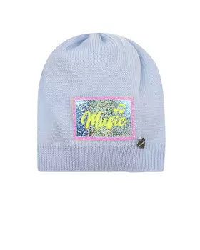 Голубая шапка с нашивкой "Music" Il Trenino детская