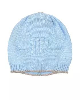 Голубая шапка с пуговицей Marlu