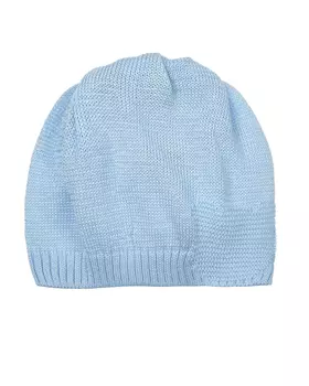 Голубая вязаная шапка Marlu