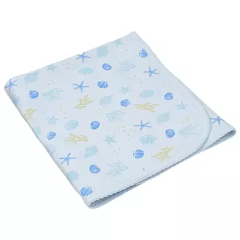 Голубое одеяло с морским принтом Lyda Baby
