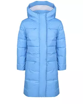 Голубое стеганое пальто-пуховик Poivre Blanc детское