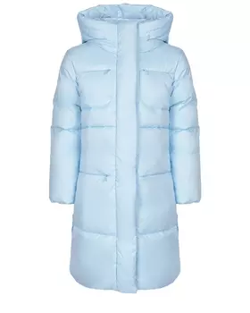 Голубое стеганое пальто-пуховик Poivre Blanc детское