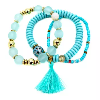 Голубой браслет с кисточкой Tais детский