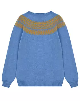 Голубой джемпер с узором Paade Mode детский
