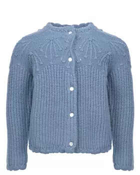 Голубой кардиган из смесовой шерсти Tartine et Chocolat детский