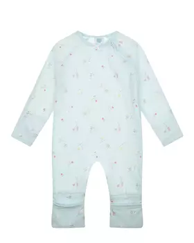 Голубой комбинезон с цветочным принтом Sanetta