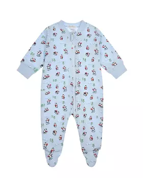 Голубой комбинезон с принтом "пингвины" Kissy Kissy детский