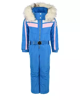 Голубой комбинезон с вышивкой Poivre Blanc детский