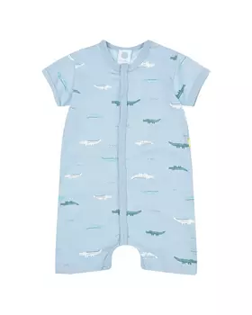 Голубой песочник с принтом "крокодилы" Sanetta