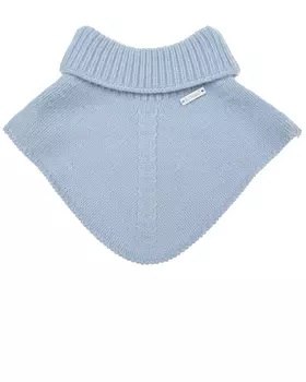 Голубой шарф-горло из шерсти и кашемира Il Trenino детский