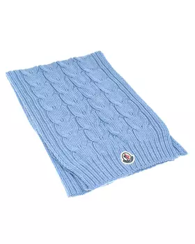Голубой шарф из шерсти (140х25 см) Moncler детский