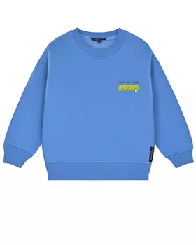 Голубой свитшот с принтом "Create your future START" Dan Maralex детский