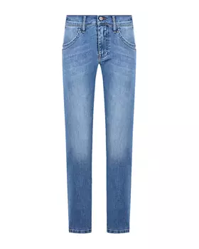 Голубые джинсы для беременных BOYFRIEND с подворотами Pietro Brunelli