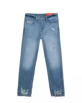 Голубые джинсы с разрезами Diesel