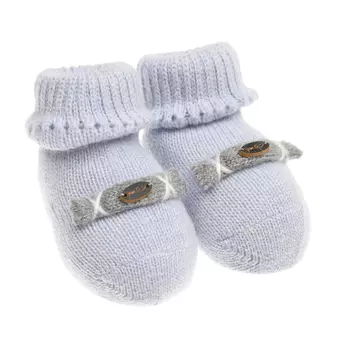 Голубые пинетки из шерсти и кашемира Per te детские