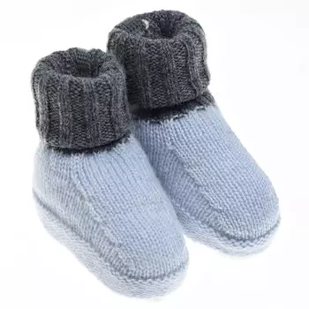 Голубые пинетки из шерсти и кашемира Tomax детские