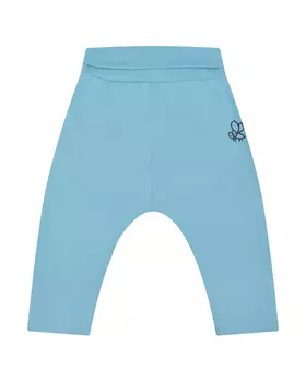 Голубые спортивные брюки с принтом "хамелеон" Sanetta Kidswear