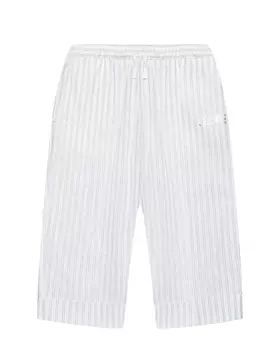 Хлопковые брюки в полоску MM6 Maison Margiela