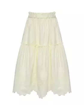 Юбка миди, ажурный низ Cera Una Volta