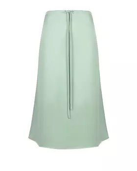 Юбка мятного цвета с поясом на кулиске Genious