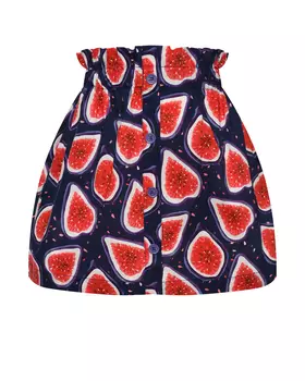 Юбка на резинке со сплошным принтом "инжир" Dan Maralex