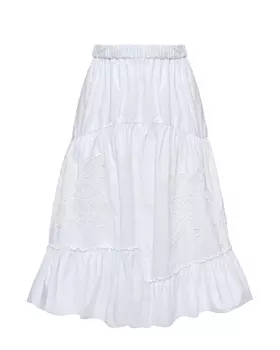 Юбка с кружевной отделкой, белая Ermanno Scervino