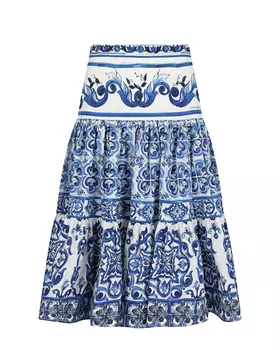 Юбка с принтом "Майолика" Dolce&amp;Gabbana детская