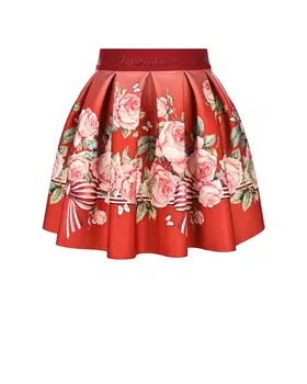 Юбка с принтом "розы" Monnalisa детская