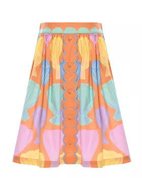 Юбка с принтом разноцветные раковины Stella McCartney