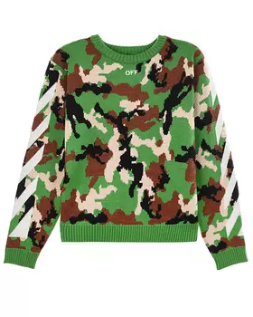 Камуфляжный джемпер из шерсти Off-White детский