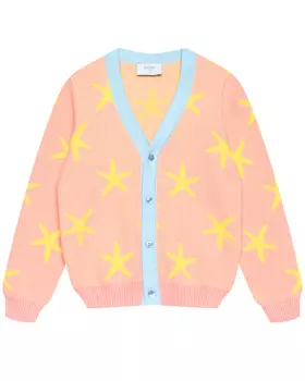 Кардиган с декором "звезды", розовый Paade Mode