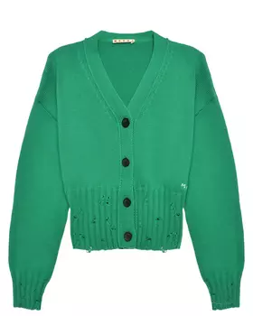 Кардиган с разрезами, зеленый MARNI