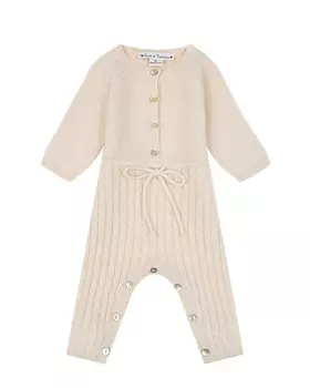 Кашемировый комбинезон кремового цвета Oscar et Valentine детский
