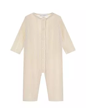 Кашемировый комбинезон кремового цвета Tartine et Chocolat детский