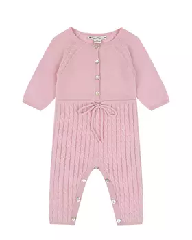 Кашемировый комбинезон розового цвета Oscar et Valentine детский