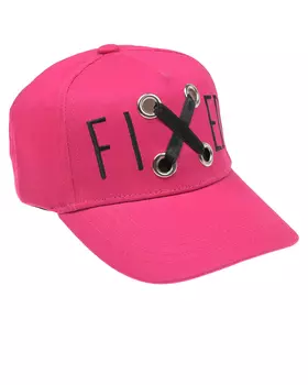 Кепка цвета фуксии с вышивкой "Fixed" Jan&Sofie